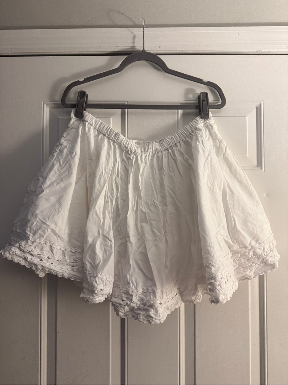 J. Crew Mini skirt with rickrack trim in cotton poplin White L - Picture 6 of 6